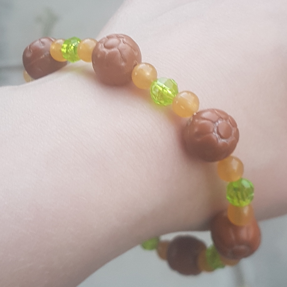 🎃 Pumpkin Patch Beaded Bracelet